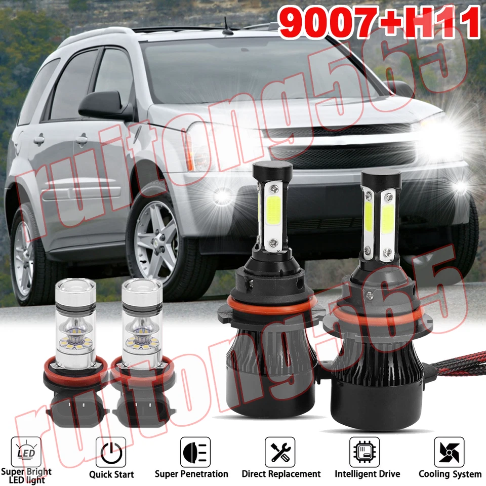 Kit de faros antiniebla LED para Chevrolet Equinox 2005 2006 2007 2008 2009 Foto 1 de 4