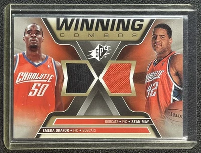 EMEKA OKAFOR SEAN MAY 2006-07 SPX #WC-OM WINNING COMBOS GAME USED DUAL JERSEY - Image 1 of 2