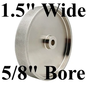 5/8" Bore 8 inch CBN Grinding Wheel, 180 Grit, 1.5" Wide Fast Shipping - Picture 1 of 6