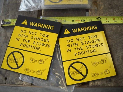 2 Military Trailer Warning Data Plates NIW - Image 1 of 2