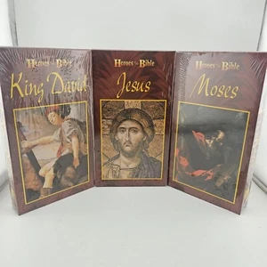 Sealed Heroes of the Bible VHS Jesus Moses King David A&E (3 Tapes) - Picture 1 of 14