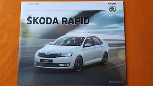Skoda Rapid S SE Sport L car brochure sales catalogue November 2016 MINT - Picture 1 of 4