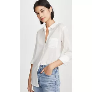 271128 Nili Lotan Algodón Voile NL Buttondown Camisa Formal Top Algodón Blanco XS - Imagen 1 de 10