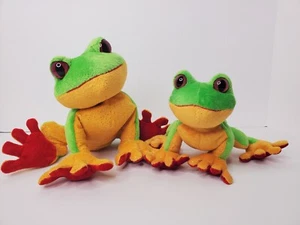 Webkinz Tree Frog and Lil Kinz Tree Frog Ganz Plush Stuffed Animal No Codes - Picture 1 of 7
