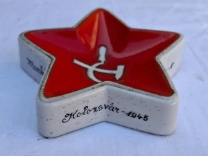 UNGARISCHE KOMMUNISTISCHE POLITIK PROPAGANDA ASCHENBECHER KERAMIK 1945 - Bild 1 von 9