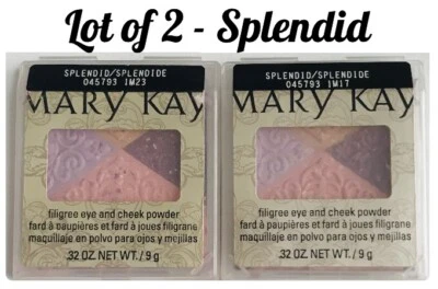 Lot of 2 New In Package Mary Kay Filigree Eye & Cheek Color Splendid Full Size - Image 1 of 3