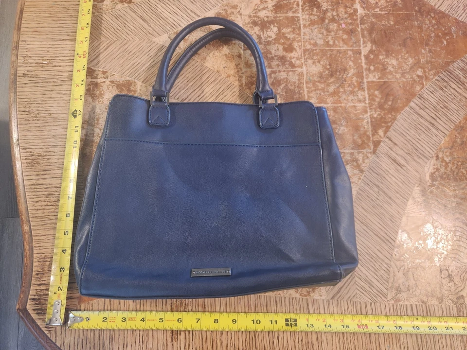 Danielle Nicole Crossbody Bucket Tote / Purse Blue Leather #S85 *  - Image 1 of 3