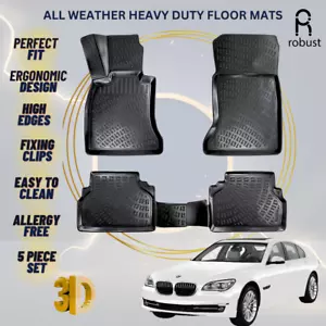 Floor Mats Liners For BMW 7 SWB F01 2008-2015 All Weather Heavy Duty 3D Car Rugs - Bild 1 von 9