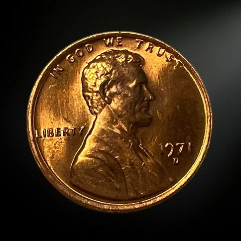 1971 D Lincoln Memorial Penny Brilliant Uncirculated (BU) Cover