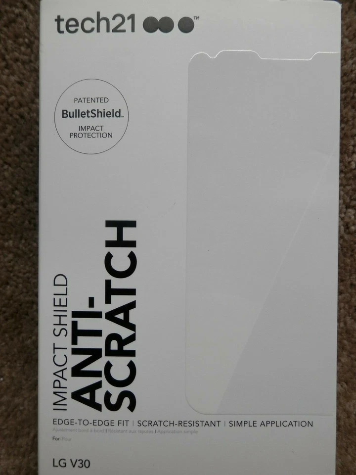 TECH21 IMPACT ANTI-SCRATCH BULLETSHIELD SCREEN PROTECTOR FOR LG V30 - Image 1 of 4