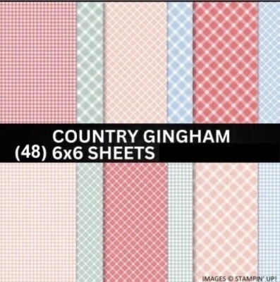 STAMPIN' UP! Stampin Up Country Gingham 48 Sheets 6x6 Designer Series Paper
