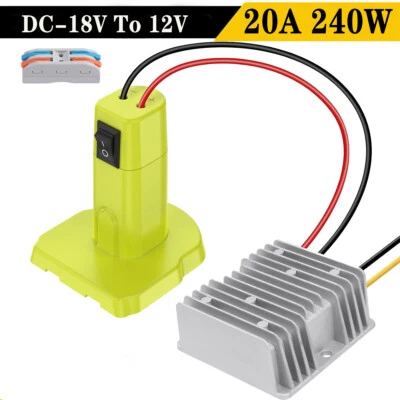 20A 240W Voltage Regulator For Ryobi DC 18V to 12V Step Down Converter Battery - Image 1 of 4