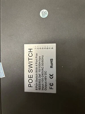 Foscam Distributed 8-Port 10/100 Mbps POE Switch with 4 POE ports- POE Products - Image 1 of 3