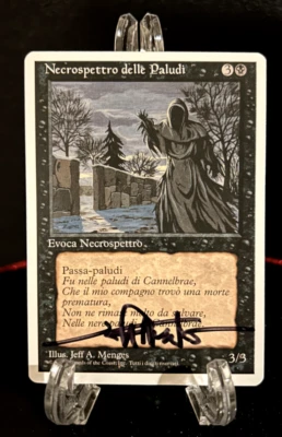MTG Bog Wraith Italian 4th Edition Signed Artist Proof - Image 1 of 2