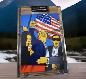 Covid: A Global Pandemic Saga Unfolds #1Trump Simpsons Collectible Card 1 of 10 - Picture 1 of 2