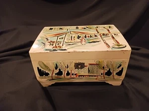 Vintage PAC Jewelry Box with French Scene - Picture 1 of 13