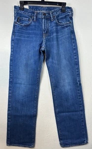 Abercrombie Kids Jeans Size 16 Classic Straight Leg Mid Rise Button Pockets 1892 - Picture 1 of 9