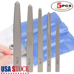5 Pcs/ Set Straight Fluted Screw Extractor Drill Square Easy Out Extraction Tool - Picture 1 of 13