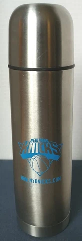 Vintage New York Knicks Stainless Steel Thermos Insulated Beverage Mug Tumbler Cover