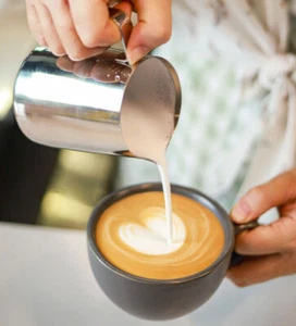 350Ml/12Oz Milk Frother Jug for Coffee Machine, 304 Stainless Steel Frothing Cup - Picture 1 of 7