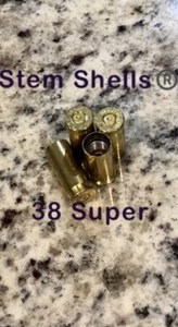 "STEM SHELLS®" Brand .38 Super BRASS Bullet Shell Valve Stem Caps (4) TPMS - Picture 1 of 12