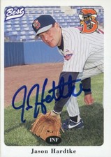 1996 Binghamton Mets JASON HARDTKE Signed Card autograph CUBS