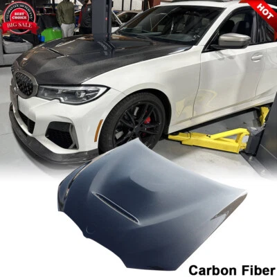 For BMW 3 Series G20 G28 330i M340i Carbon Fiber Front Engine Hood Cover Bonnet - Image 1 of 4