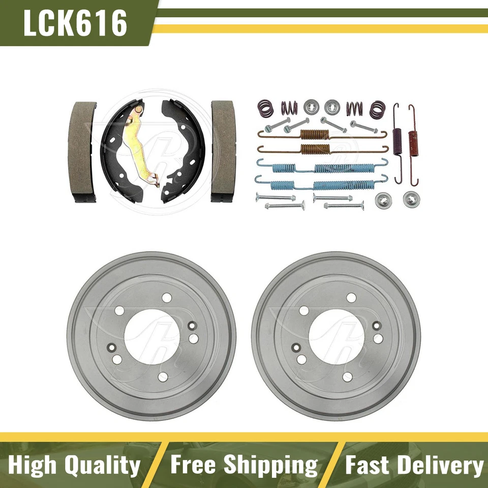 Tambores de freno traseros y zapatas de freno kit de resorte de hardware para Hyundai Elantra 2008 Foto 1 de 4