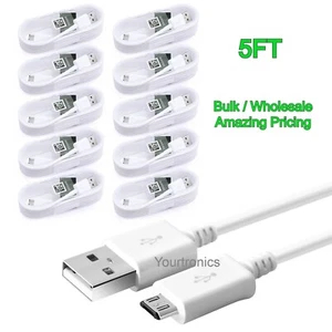 OEM Micro USB Fast Charge Cable Rapid Sync Cord Quick Charger Bulk Wholesale 5FT - Picture 1 of 8