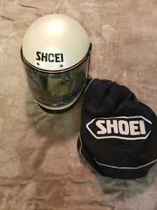 Vintage SHOEI Z-100V Pearl White Japanese Motorcycle Helmet w/Bag - Picture 1 of 9