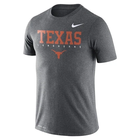 NIKE NCAA Texas Longhorns GRAY FACILITY DRI FIT TEE SHIRT new Large Cover