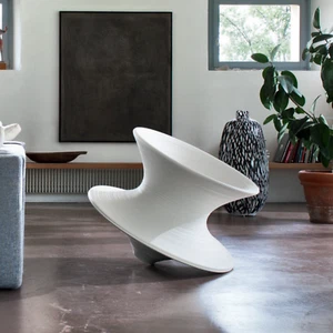 Magis Spun Rotating Chair by Thomas Heatherwick Diameter 90cm Matt White - Picture 1 of 9