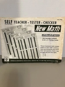 Multiplicación de Autocomprobación "Nuevas Matemáticas" De Colección - Juego de 22 Cartas - Imagen 1 de 4