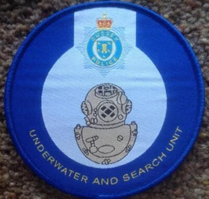 British SUSSEX POLICE UNDERWATER and SEARCH UNIT bobbies DIVER Patch - Picture 1 of 1
