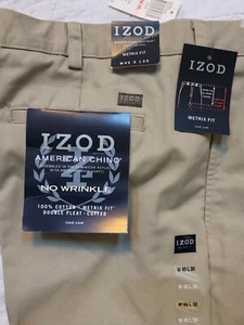 Izod American Chino Men's Khaki Pants Size 40 x 30 New - Picture 1 of 3
