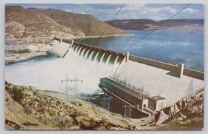 Grand Coulee Dam Columbia River Grant & Okanogan Counties Washington Postcard - Imagen 1 de 2