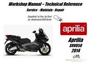 Aprilia SRV850 SRV 850 Manual de taller de reparación de servicio USB 2014 - Imagen 1 de 9