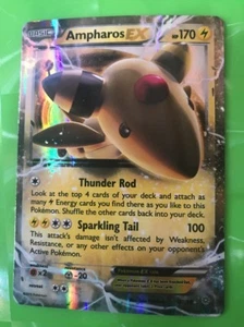 Pokemon XY Ancient Origins 27/98 AMPHAROS EX ultra Rare - Picture 1 of 2