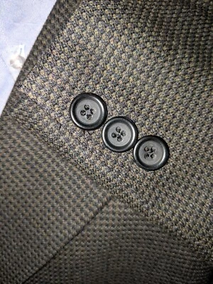 Blazer Nautica 48R Marrón Verde Cuadros Pata de Gallo Chaqueta de Lana Texturizada Abrigo Deportivo Foto 1 de 4