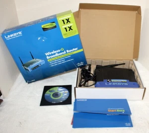 Linksys WRT54G Wireless G 54 Mbps 4-Port 10/100 Broadband Router ~ Used in Box - Picture 1 of 12