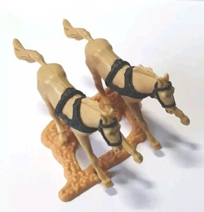 Vintage Timpo American Wild West Stagecoach Wagon & Buggy Double Horse Team - Picture 1 of 2