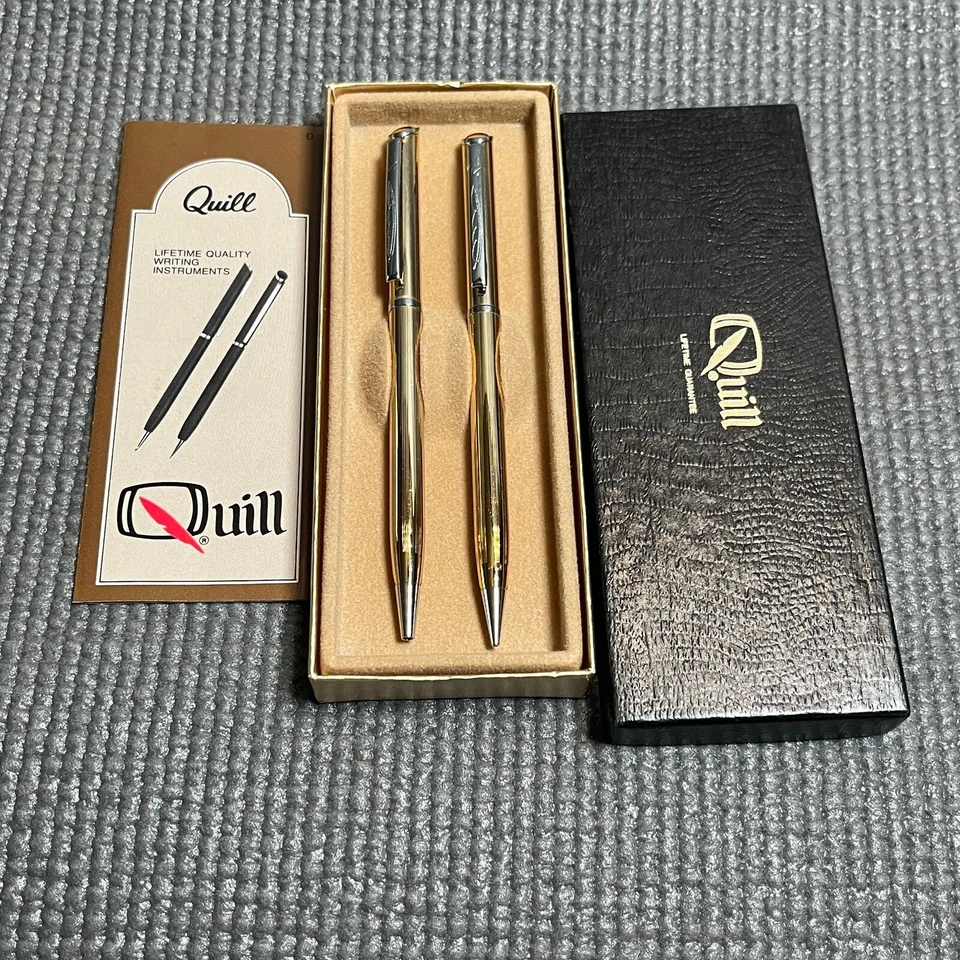 Conjunto de caneta esferográfica mecânica e caneta esferográfica e marcador Quill - Imagem 1 de 3