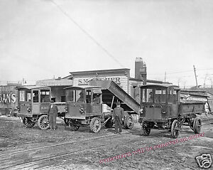 Photograph Coal & Wood Wilcox Delivery Trucks / Frazier Company Year 1912 8x10