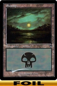 1x - SWAMP - #444 - RETRO FOIL - Commander Masters - NM MTG - Picture 1 of 1