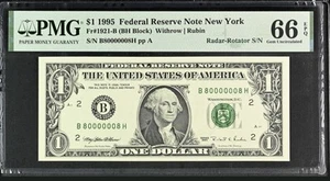 1995 $1 Súper Radar serial number. (80000008)🤯 - Picture 1 of 2