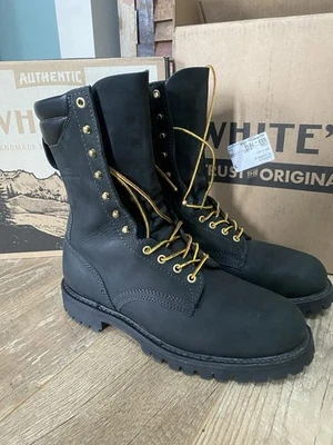 Whites Crew boot 11.5D Worn Once Black New Fire H7812 - Image 1 of 4