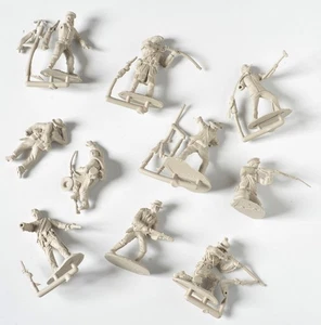 Conte Collectibles Toy Soldiers Alamo Plastic Lot of 10 Rare Poses Dead - Picture 1 of 13