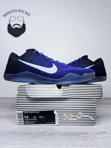 Size 14 - Nike Kobe 11 Elite Low Eulogy Hyper Grape 822675-510 Purple Black 2016 - Picture 1 of 10