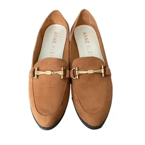 Anne Klein Iflex braun Wildleder Mokassin Halbschuhe Damen Arbeit Karriere Lehrer Gr. 10 - Bild 1 von 9