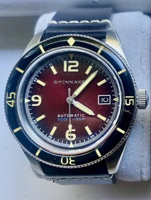 Spinnaker Fleuss Automatic Red Dial Stainless Steel Case Men's Watch SP-5055-07 - Image 1 of 4